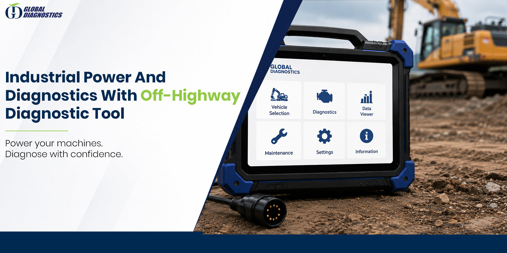 Industrial Power And Diagnostics With Off-Highway Diagnostic Tool