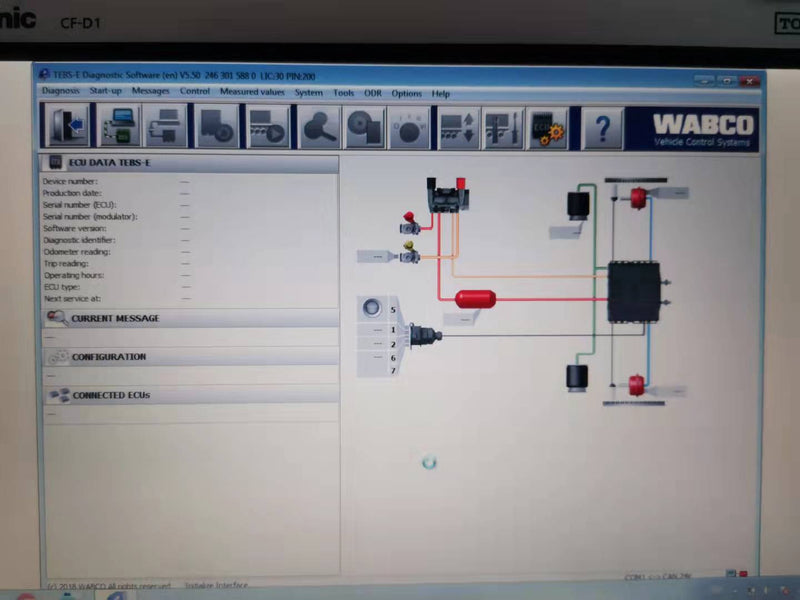 WABCO WDI TEBS-E ECAS Dealer Diagnostic System for Truck Bus Trailer (With Flightcase) 