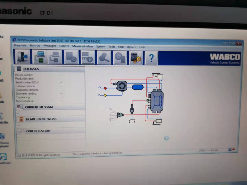 WABCO WDI TEBS-E ECAS Dealer Diagnostic System for Truck Bus Trailer (With Flightcase) 