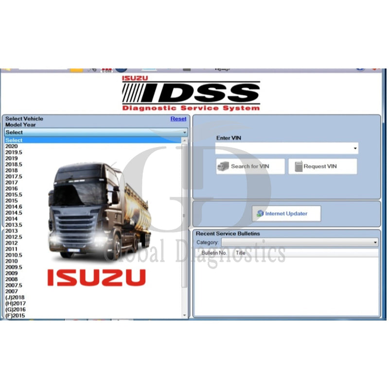 ISUZU E/G IDSS Dealer Diagnostics Engineering System for Commercial Vehicles or Industrial Engines (With Flightcase) 