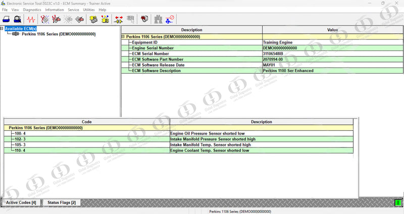 PERKINS EST Diagnostic Service & Programming Laptop 